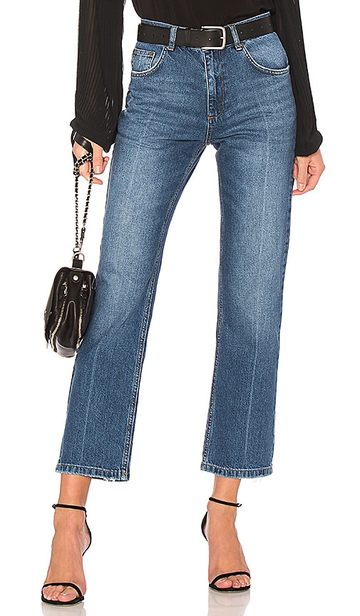 ANINE BING The Jackie Jean in Dark Blue REVOLVE