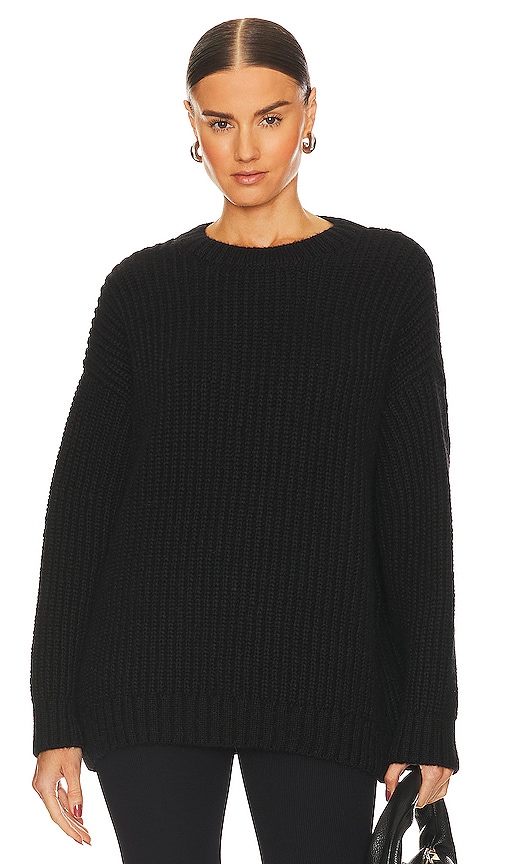 Shop Anine Bing Sydney Crew Sweater In Black