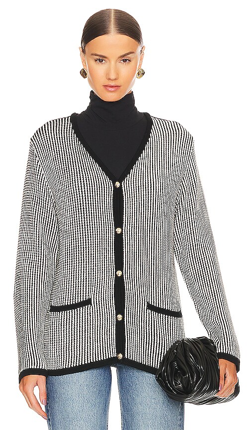 ANINE BING Dave Cardigan in Black & White