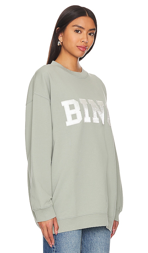 Shop Anine Bing Tyler Sweatshirt In 灰绿色