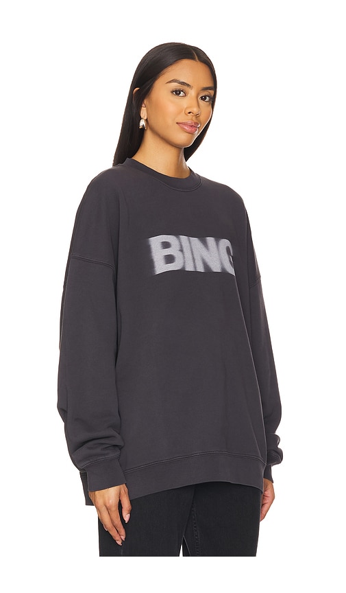 Shop Anine Bing Miles Blur Sweatshirt In 빈티지 블랙