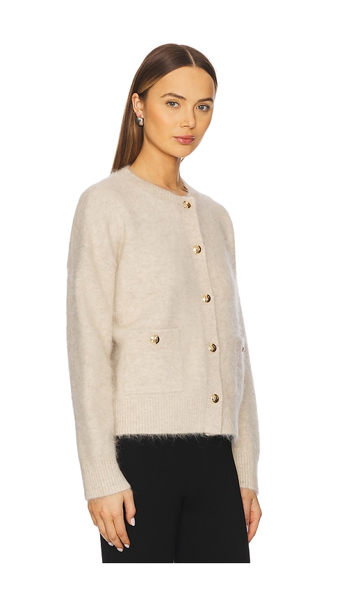 Shop Anine Bing Bobbie Cardigan In 浅燕麦色