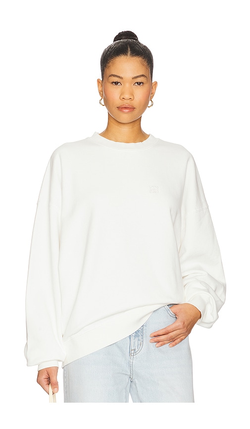 ANINE BING MILES SWEATSHIRT FRAMED MONOGRAM