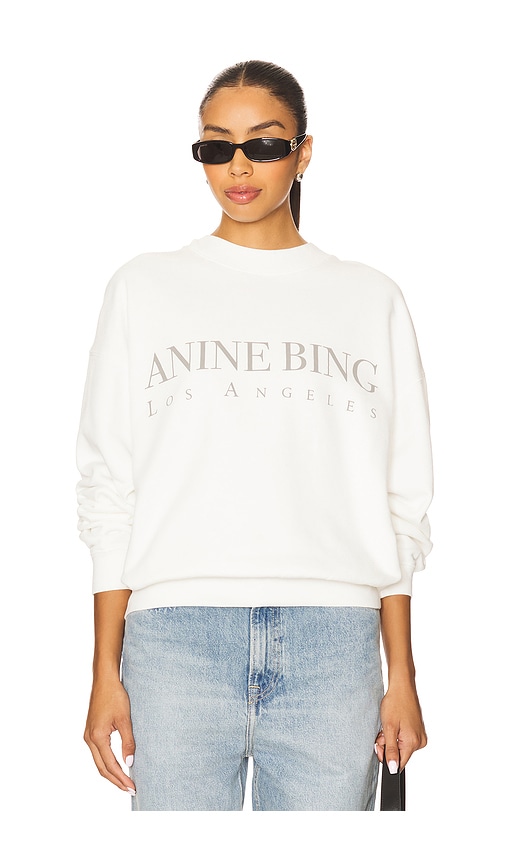 Anine Bing Womens Ivory Jaci Los Angeles Relaxed Cotton-jersey Sweatshirt In White