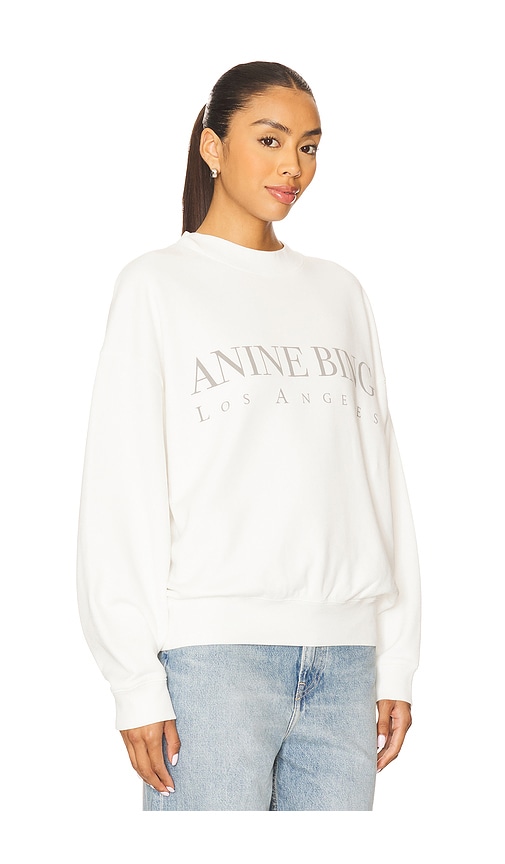 Anine Bing Womens Ivory Jaci Los Angeles Relaxed Cotton-jersey Sweatshirt In White