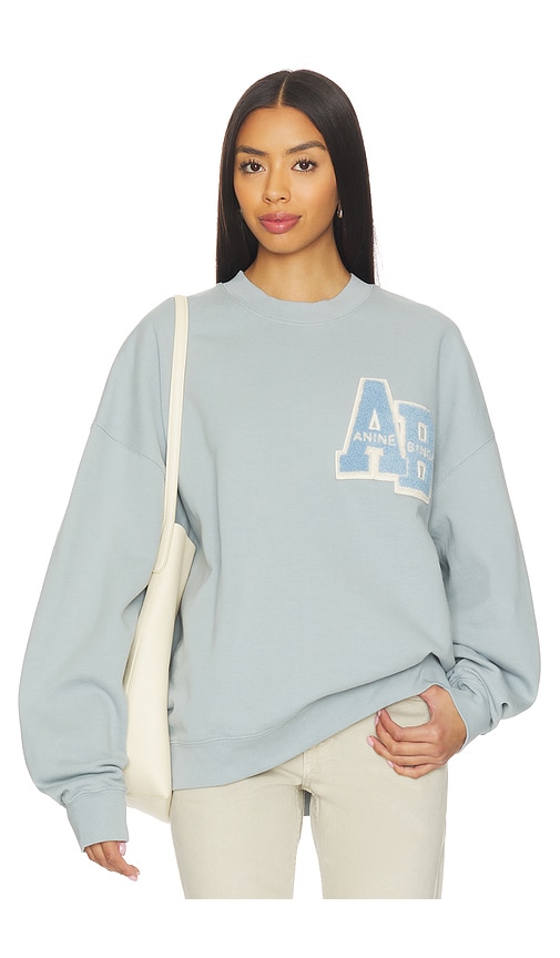 Anine Bing Miles Oversized Sweatshirt Letterman In Blue