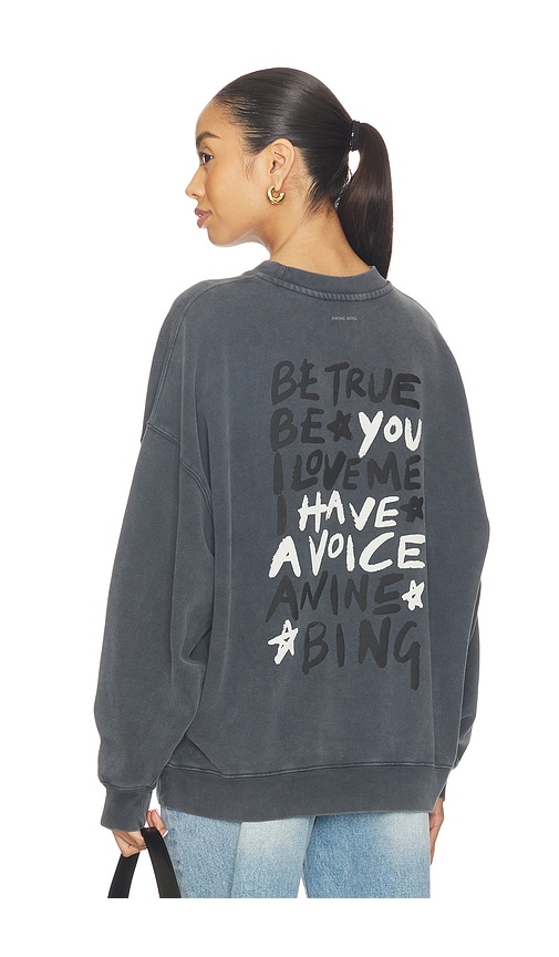 Anine Bing Miles Sweatshirt Empowerment In Multi