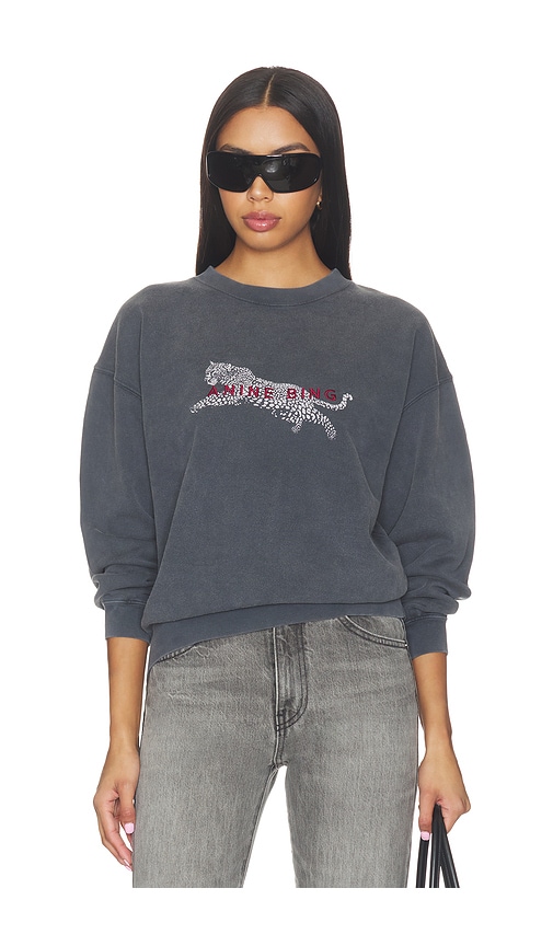 ANINE BING Spencer Sweatshirt Leopard