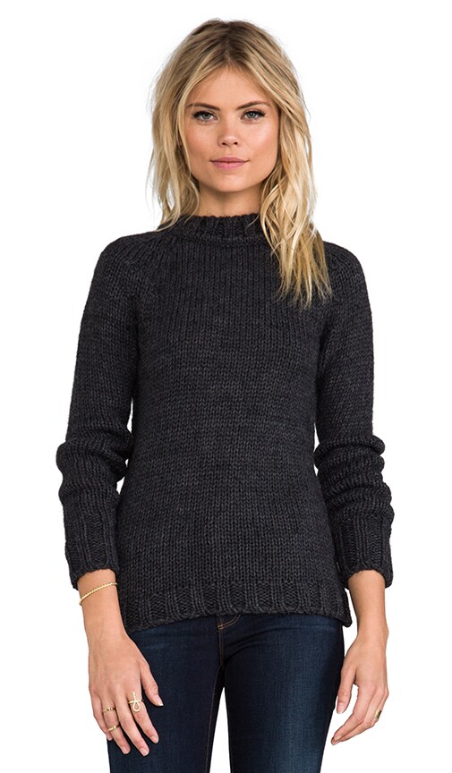 ANINE BING Wool Sweater in Charcoal REVOLVE