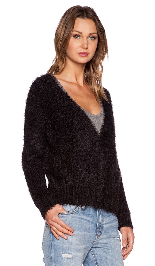 black fuzzy sweatshirt