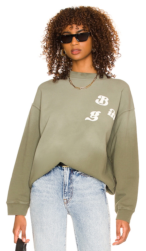 ANINE BING Cody Vintage Bing Sweatshirt in Washed Dusty Olive | REVOLVE