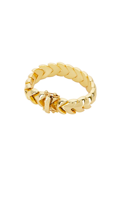 Anine Bing Layered Heart Chain Bracelet In Gold In 골드