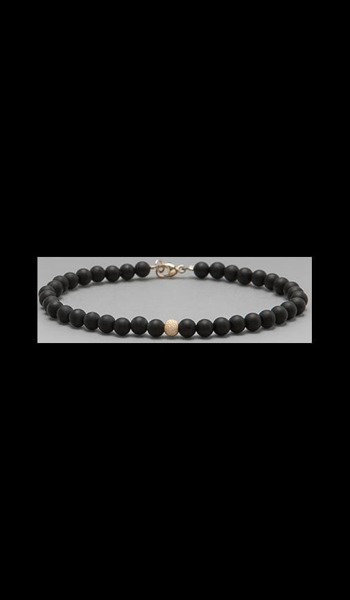 ANINE BING 14K Gold Beaded Bracelet in Black Gold REVOLVE