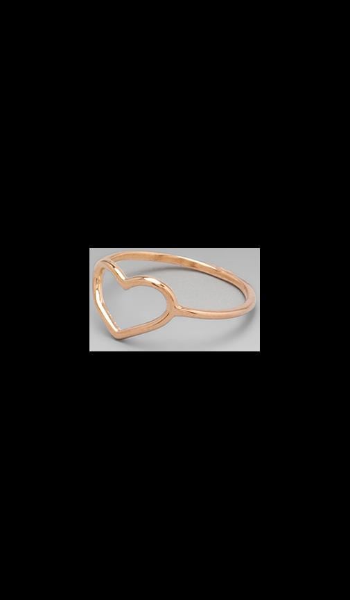 ANINE BING Heart Ring in Rose Gold REVOLVE