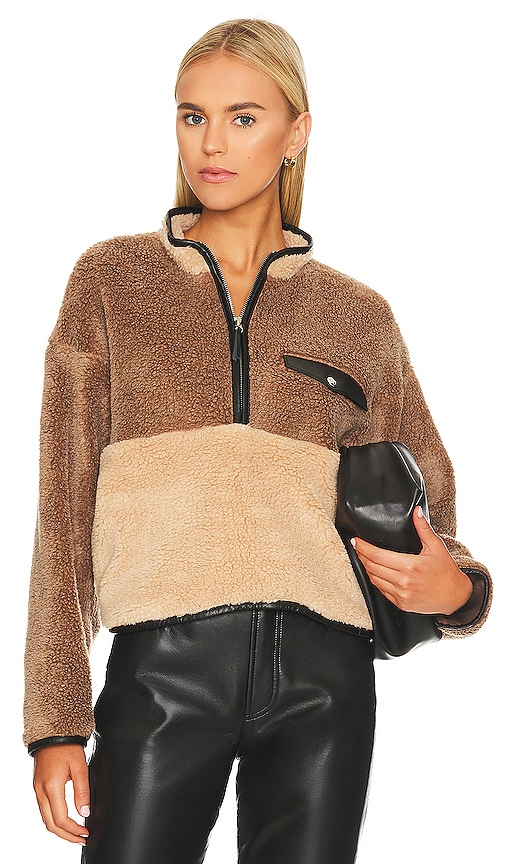 ANINE BING Royce Pullover in Brown Camel REVOLVE