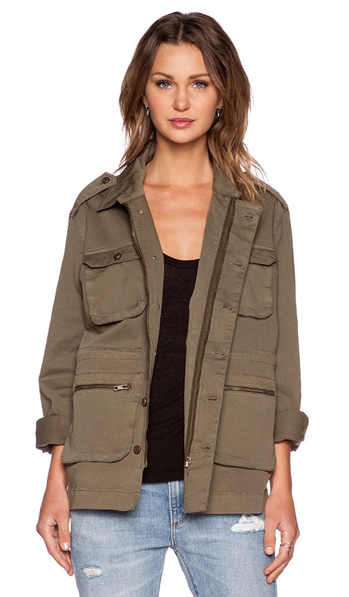 ANINE BING Oversized Army Jacket in Olive | REVOLVE