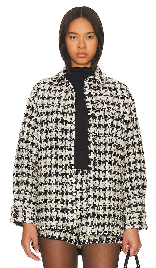 ANINE BING Simon Jacket in Black & White