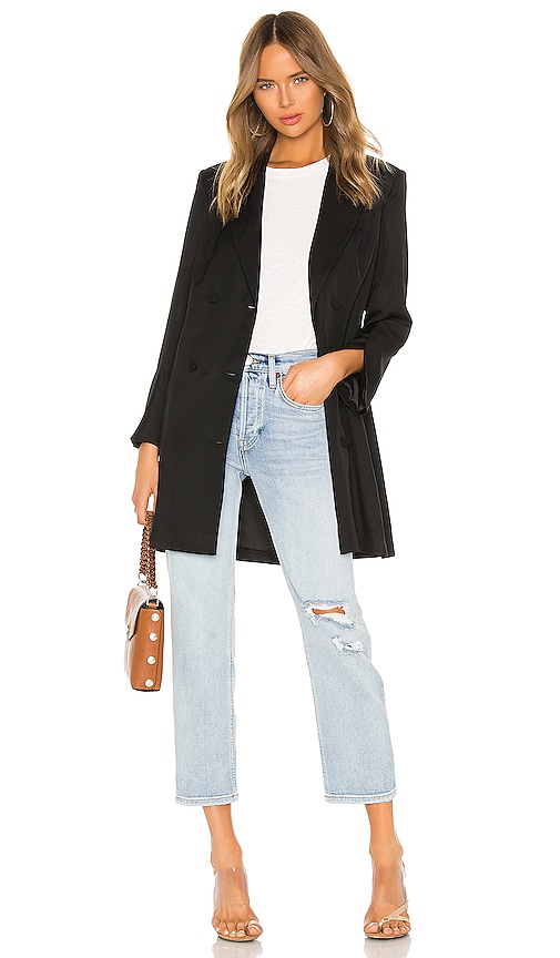 ANINE BING Francoise Blazer in Black REVOLVE