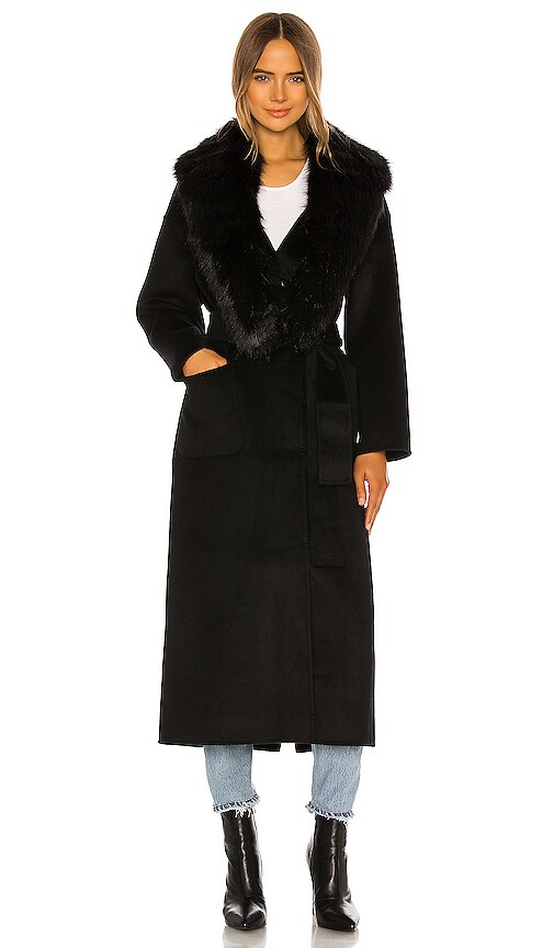 ANINE BING Ruth Coat in Black REVOLVE