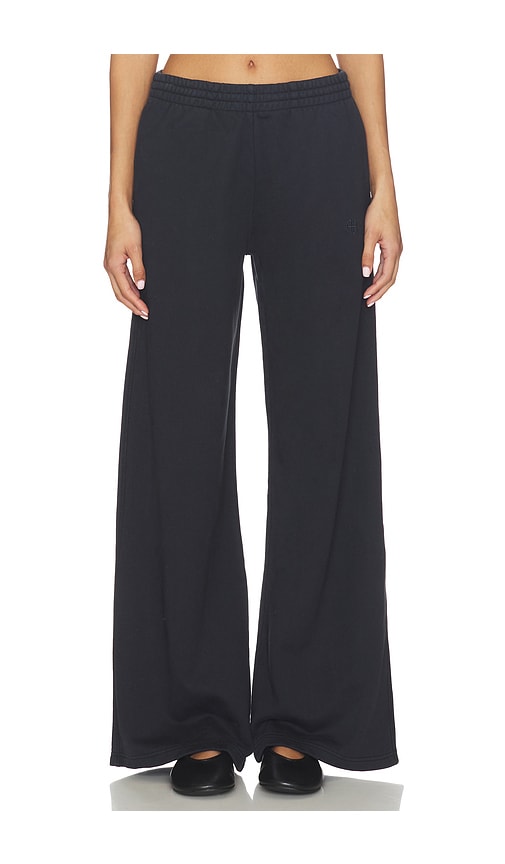 Anine Bing Kacey Sweatpant Monogram In Black