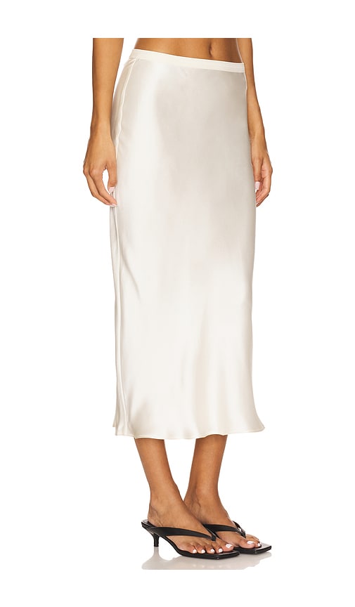 Anine Bing Silk High-rise Skirt In White