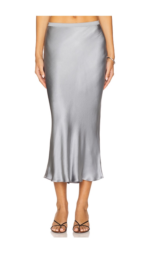 Bar Silk Skirt in Slate. - size L (also in M, S, XS) - ANINE BING - Modalova