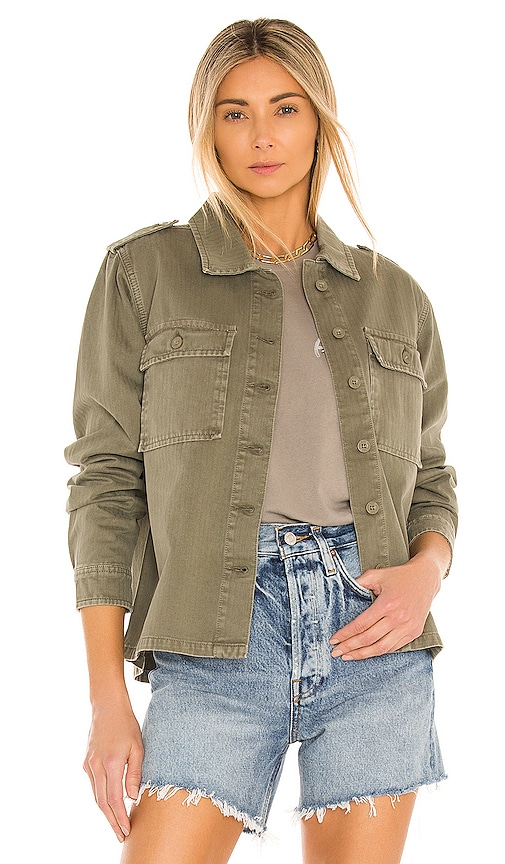 ANINE BING Cameron Top in Army Green | REVOLVE