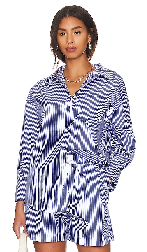 The Mika Shirt in Blue by Anine Bing ~ Available online and in
