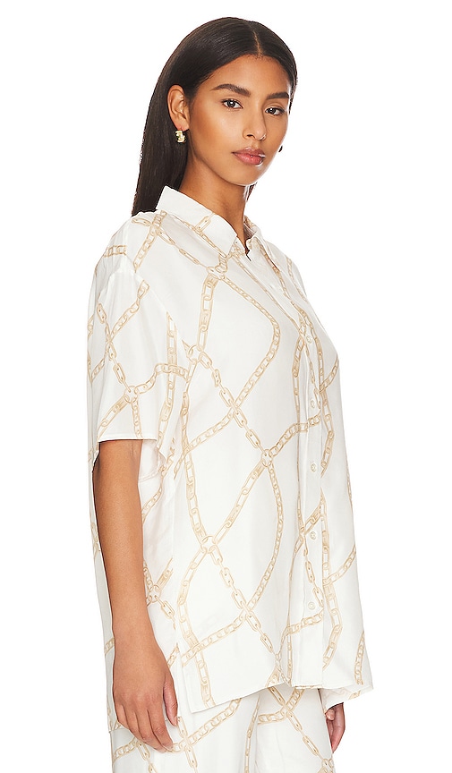 Shop Anine Bing Valo Shirt In Ivory