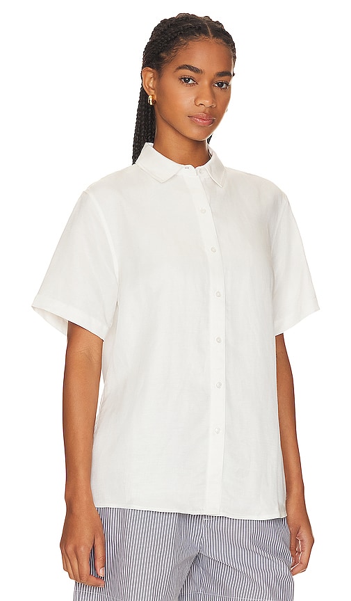 Shop Anine Bing Bruni Shirt In White