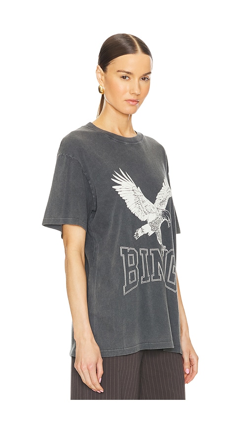 Shop Anine Bing Lili Retro Eagle Tee In 워싱 블랙