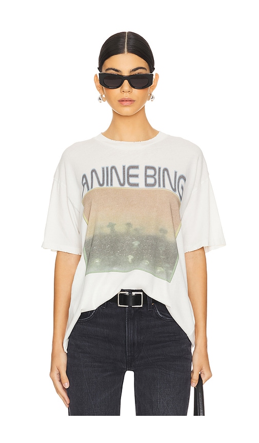 ANINE BING Cade Mushrooms Tee in Off White | REVOLVE
