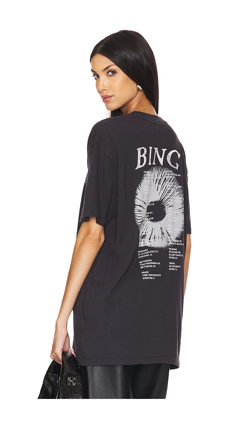 トップス ANINEBING WALKERTEELYRICS ANINE BING Walker Band Tee in Vintage Black | REVOLVE