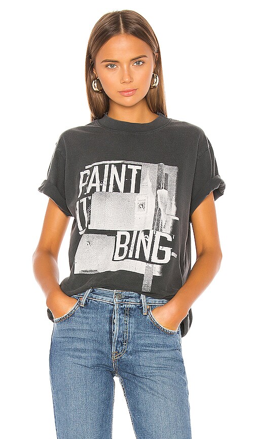 ANINE BING CAMISETA GEORGIE en Black REVOLVE