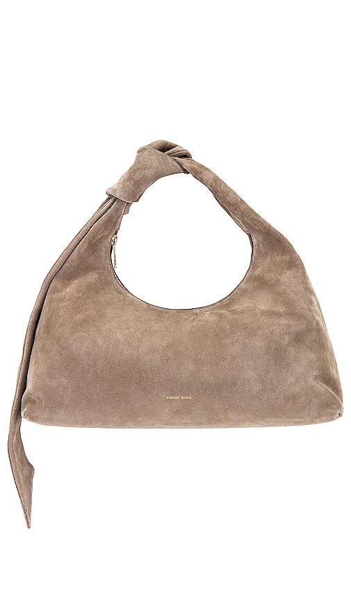 Anine Bing Grace 包袋 – 褐色绒面 In Taupe Suede