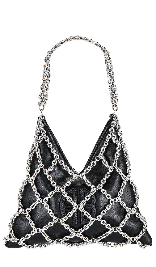 ANINE BING Mini Gaia Chain Bag in Black.