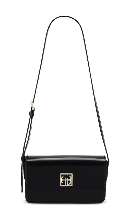 ANINE BING Elly Crossbody Bag in High-shine Black