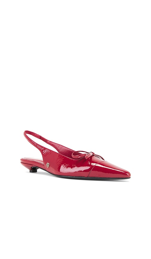 Shop Anine Bing Zoey Slingback Heels In Red