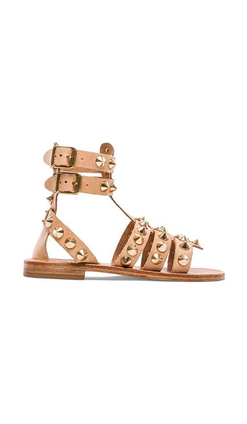 ANINE BING Studded Sandal in Natural REVOLVE