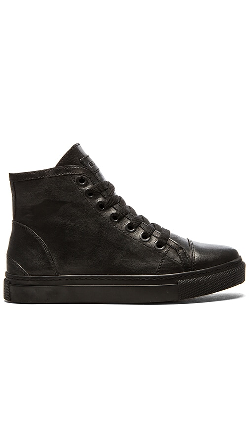 ANINE BING High Top Leather Sneakers in Black REVOLVE