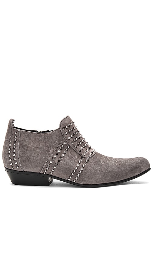 ANINE BING Low Charlie Bootie in Grey REVOLVE