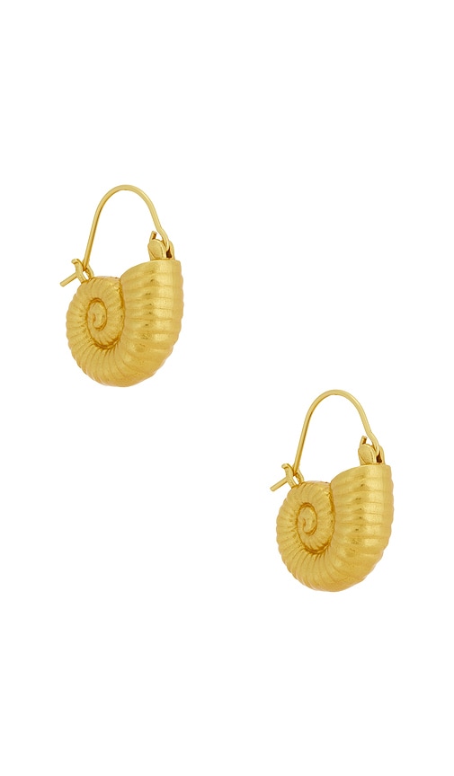 High Tide Hoop in Metallic Gold.