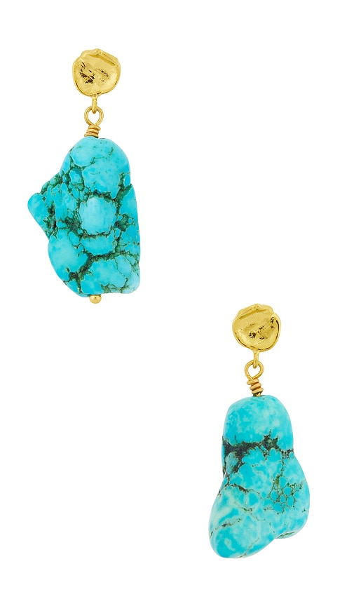 La Mer Earrings in Teal.