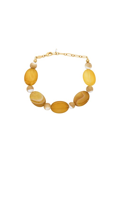 Anni Lu Desert Dreamer Multi Stone Flex Bracelet In Orange