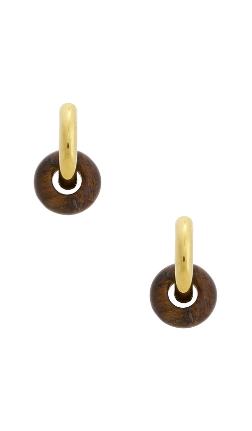  Anni Lu Creolen Glazed Donut In Brown,metallic Gold. 