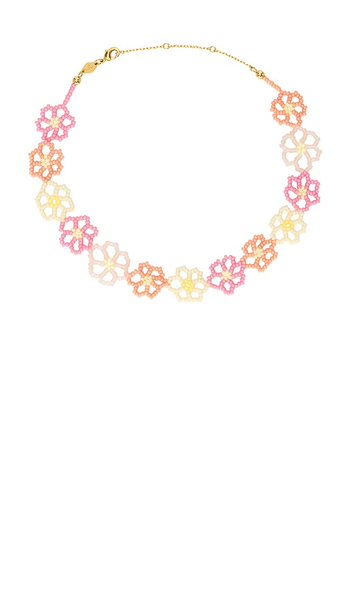 Bloom Choker Necklace in Pink.