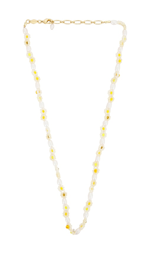 Anni Lu Daisy Flower Necklace In Gold