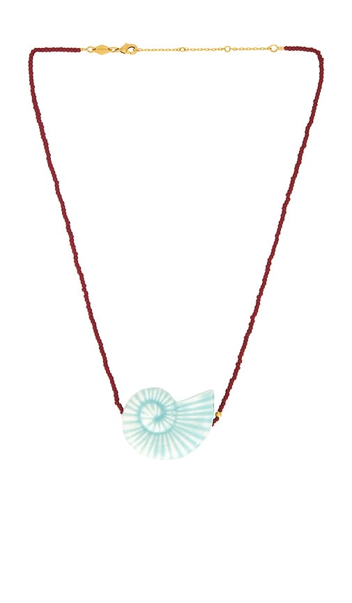 ANNI LU Nautilus Necklace in Blue.