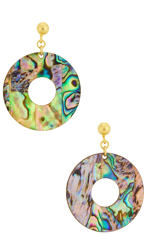 Oasis Earring in Metallic Gold.