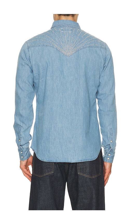  Austin Post Studded Daybreak Shirt In Blue. Size S. Also In M, L, Xl/1x, Xxl/2x. 